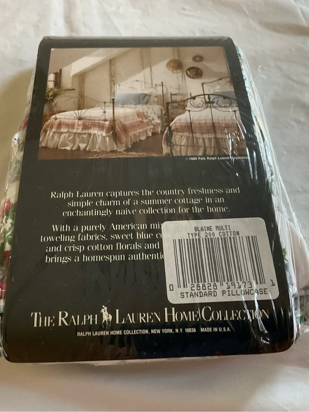 New VINTAGE Ralph Lauren BLAINE Floral Ruffled 2 Standard Pillowcases